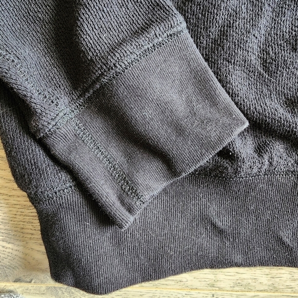 Knit For J. Crew Black Hooded Sweatshirt Hoodie Women's Medium M Casual Basic - Picture 4 of 6